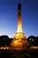 The statue of Vasco da Gama in Lisbon at night, Portugal