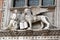 Statue of the Venetian Doge and Lion on Doge\'s Palace.