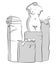 Statue of Venus on a pedestal. Broken shoes and clothes. Nothing to wear. Humorous illustration
