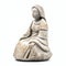 Statue of Virgin Mary isolated on white background, clipping path included