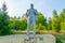 Statue of Vladimir Iljic Lenin in Chernobyl town in the Ukraine