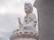 Statue of white Guanyin or Guan Yin, goddess of mercy.
