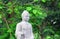 Statue of white rock made of Gautama Buddha, a follower of Jainism