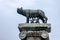 Statue wolf kormyschey two infants - a symbol of Rome, capital of Italy