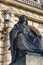 Statue of a woman in front of the Rudolfinum concert hall in Prague, Czech Republic