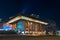 Statue of Yi Sun-Shin and Gwanghwamun square during winter night at Jongno-gu , Seoul South Korea : 7 February 2023