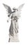 Statue of a young angel isolated on white