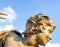 Statues of angels on the bridge of Paris in France Pont Alexand