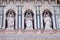 Statues of the Apostles and the fine architectural detail of the of the, Portal of Cattedrale di Santa Maria del Fiore