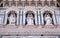 Statues of the Apostles and the fine architectural detail of the of the, Portal of Cattedrale di Santa Maria del Fiore in Florence