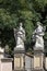 Statues of the apostles in front of medieval Saints Peter and Paul Church, Krakow, Poland