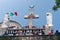 Statues of the Archangels Gabriel and Uriel in Mexico City