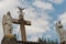 Statues of the Archangels Gabriel and Uriel in Mexico City