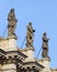 Statues on a balustrade of Concert and gallery center Rudolfinum, Prague