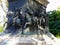 Statues of the battle of the Roman republic in the Gianicolo to Rome in Italy.