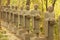 Statues of begging monks, Phnom Sombok, Kratie, Cambodia