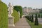 Statues in Belvedere Palace garden in Vienna, Austria