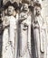 Statues of Catholic Saints at Cathedrale Notre Dame de Chartres, a medieval old Catholic cathedral in Chartres, France
