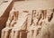 Statues and corridor inside the temple of Abu Simbel. Aswan, Egypt