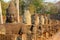 Statues of Devas on bridge to Angkor Thom