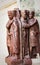 Statues of Diokletian and three other emperors in Venice on San Marco square, Italy.The Tetrarchs is 4th century