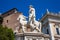 Statues of the Dioscuri at the Campidoglio on Capitoline Hill