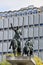 Statues of Don Quixote and Sancho Panza located at Spanish Square near Grand Place in the center of Brussels, Belgium