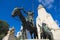 Statues of Don Quixote and Sancho Panza at the Plaza de Espana in Madrid.