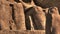 Statues at the entrance to the Abu Simbel Temple (Egypt)