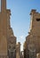 Statues at entrance to ancient egyptian temple