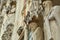 Statues on the facade of the City Hall on Burg Square in Bruges