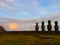 Statues of gods of Easter Island