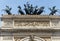 Statues of horses and horsemen of the Politeama theater of Palermo in Sicily, Italy.