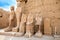 Statues in Karnak Temple. Luxor, Egypt