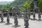 Statues in Khai Dinh tomb in Hue Vietnam