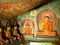 Statues of Lord Buddha & paintings of a buddhist temple