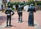 Statues in Plaza de la Trinidad in Cartagena, Colombia