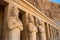 Statues of Queen Hatshepsut in Luxor (Thebes), Egypt.