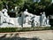 Statues at Rong Lake Scenery Area. Guilin, Guangxi, China. November 1, 2018.