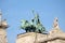 Statues on roof of Museum of Ethnography in Budapest