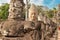 Statues at South Gate to Angkor Thom, Angkor, UNESCO World Heritage Site, Siem Reap, Cambodia