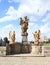 Statues on Stone Bridge in Pisek