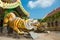 Statues of tigers at buddhist temple in Thailand