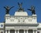 Statues on top of the Ministry of Agriculture Building, Madrid