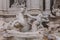 Statues at Trevi fountain Fontana di Trevi in  Rome, Italy