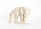 Statuette elephant XIX century profile (roasting on a biscuit)