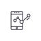 Status messages linear icon concept. Status messages line vector sign, symbol, illustration.