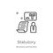 statutory icon vector from business partnership collection. Thin line statutory outline icon vector illustration. Outline, thin