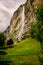 Staubbach Falls in Lauterbrunnen valley, Switzerland
