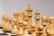 Staunton White Chess Pieces on Chess Board
